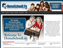 Tablet Screenshot of homeschoollife.com